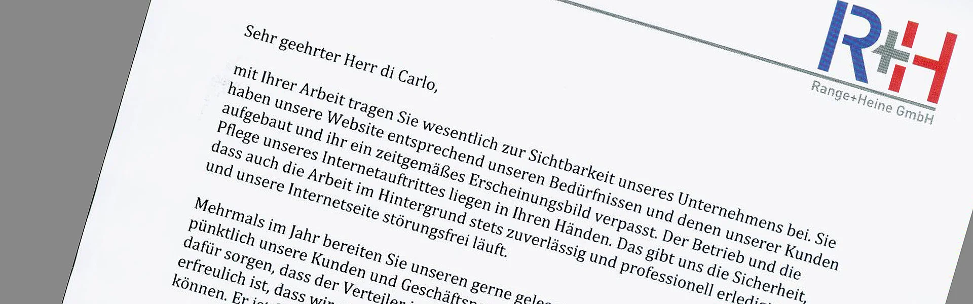 Regelmäßig über den eigenen Newsletter neue Kunden gwinnen... die R+H GmbH empfiehlt INTERMENUE 